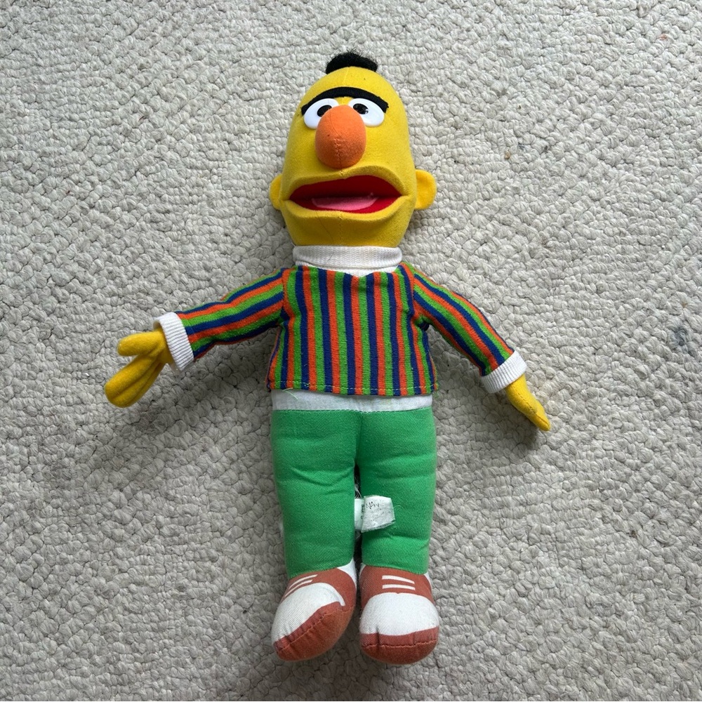 Sesame Street Bert Vintage Plush Approx 14” Tall Nostalgia Jim Henson